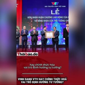 VINH DANH VTV HAY CHÍNH THỨC HÓA VAI TRÒ ĐỊNH HƯỚNG TƯ TƯỞNG?