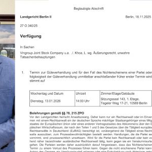 Milliardär gegen Journalisten zum Dritten
