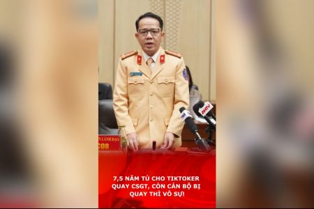 7,5 năm tù cho TikToker quay CSGT, còn cán bộ bị quay thì vô sự!