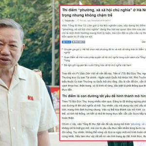 Tô Lâm và ảo vọng điên rồ về “phường xã hội chủ nghĩa”.
