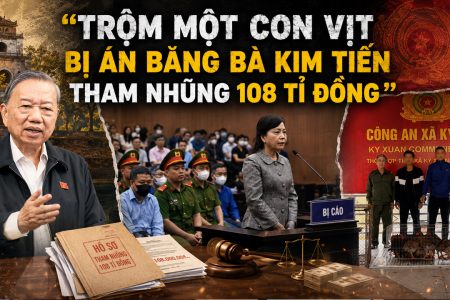 Trộm một con vịt bị án bằng bà Kim Tiến tham nhũng 108 tỉ đồng
