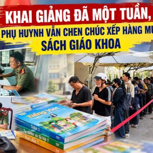 ผ่านไปหนึ่งสัปดาห์ตั้งแต่เปิดเทอมใหม่ ผู้ปกครองยังคงเบียดเสียดกันในแถวเพื่อซื้อหนังสือเรียน